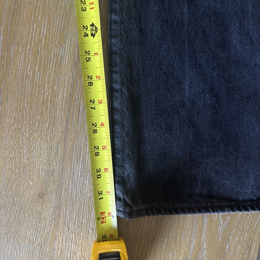 Levi Strauss 501 Jeans Men's 36x34 Faded Black Straight Leg Denim VTG-Like - Picture 8 of 16